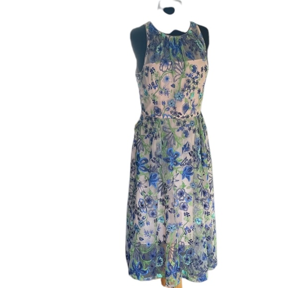NWOT Adrianna Papell Women's Embroidered Fit and Flare Dress, Size 10 - Picture 7 of 12